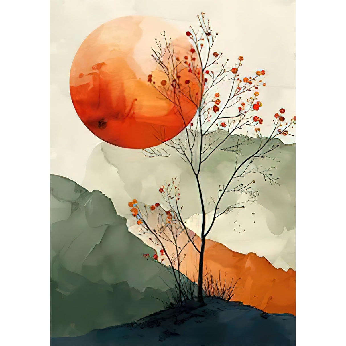 Auremi Landscape Diamond Art Kits for Adults Beginners,Full Drill Sun Diamond Painting Kits 5D Round Diamonds Pictures Gem Art Painting Kits DIY Crafts Home Decor Gifts12x16 in Auremi