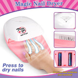 B Bascolor Kids Foot Spa & Nail Kit Set, Kids Spa Day Kit for Girls, Massage Foot Soak Tub and Nail Dryer, Manicure Pedicure Art Salon Girl Gift for 5-12, Christmas Birthday Gifts B Bascolor