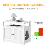 Yaheetech Cat Litter Box Enclosure, Large Hidden Litter Box Furniture with Storage Shelf, Dog Proof Wooden Cat House with Removable Divider, Indoor Cat Washroom Pet Side Table Storage Cabinet Yaheetech