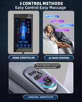 RelaxRelife 4D Full Body Massage Chair with Flexible 166° Track, Reading Light, 18 Massage Modes, 11 Techniques, 36 Airbags, Zero Gravity Recliner with Yoga Stretch and Foot Massage Grey RelaxRelife