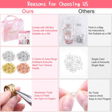 Thrilez 300Pcs Charm Bangle Bracelets Making Kit with Expandable Bangles, Charms, Jump Rings and Pliers for Jewelry Making Bangle Bracelets (with Gift Box and Tools) Thrilez