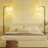BoostArea Dimmable Floor Lamp for Living Room,Arc Sofa Lamps with Remote Control,Stepless Dimmable & Colors Temperature,2700k-6500k,67 in,Tall Modern Standing Lamp for Bedroom Study Room Office,White BoostArea