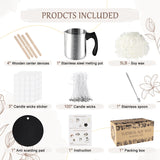 Candle Making Kits for Adults,Beginner,Kids, Soy Wax, Making Supplies Include 5 LB Soy Wax Flakes, 100 Candle Wick, Centering Devices, Melting Pot Wfmolcand