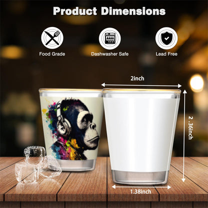 Tanlade 24 Pcs 24 Pcs Sublimation Shot Glasses with Golden Mouth 1.5 oz Glasses Bulk for Whiskey, Tequila, Vodka, Espresso