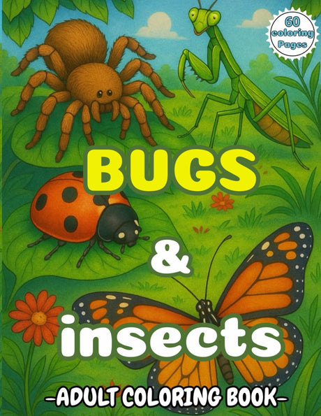 Bugs and Insects Coloring Book for Adults | Fun Insect Coloring Pages for Learning and Relaxation: Bug and Insect Coloring Book for Kids and Adults | ... Bees(Over 60 Beautiful Bugs Coloring Pages Majosta