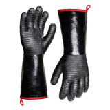 932°F Extreme Heat Resistant Gloves for Grill BBQ,Aillary Waterproof Long Sleeve Pit Grill Gloves for Fryer, Baking, Oven,Smoker,Fireproof, Oil Resistant Neoprene Coating（14-Inch ） Aillary