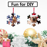 32 PCS Sublimation Christmas Ornaments Blanks MDF Bulk Double Sided Heat Transfer Sublimation Keychains Memorial Christmas Ornament Sublimation Blanks Products (Snowflake) AiDiYGECO