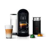 Nespresso Vertuo Plus Coffee and Espresso Maker by Breville, Ink Black with Aeroccino Milk Frother Nespresso