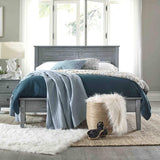 Grain Wood Furniture Greenport Solid Wood Platform Bed, Queen Size, Brushed Driftwood Grain Wood Furniture