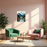 Mountain Paint by Numbers Kit for Adults Beginner Landscape Oil Painting Kit Adult Paint by Number Kits on Canvas Sunset DIY Painting for Beginners Art by Numbers for Gifts Home Wall Decor 16x20 Inch obterie