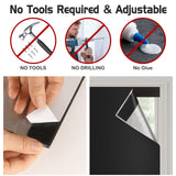 Blackout Roller Window Shades, Cordless Roller Shades, No Tools No Drill Pull Down Room Darkening Window Shades, Blackout Blinds for Bedroom Windows Home and Office(36''W x 72''H, Black) SAUIRS