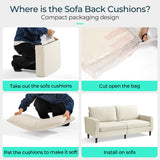 LINSY 79'' Beige Loveseat Sofa - Comfy Couch Corduroy Love Seat Couch with Adjustable Seat Depth Ergonomic Design Modern 2-Seater Soft Sofa for Living Room Bedroom Apartment Office, Beige LINSY