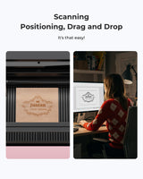 WECREAT Vista 10W Laser Engraving Machine with 9-in 1 Rotary, Smart HD Camera, Compact Diode Desktop Laser Engraver for Beginners DIY Hobbyist Wood Leather Glass Metal Jewelry Gifts Making WECREAT