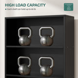 Shintenchi Bookshelf, Industrial Bookshelves and Bookcases with Doors Floor Standing 6 Shelf Display Storage Shelves 70.6 inches Tall Bookcase for Home Office, Living Room (Black) Shintenchi