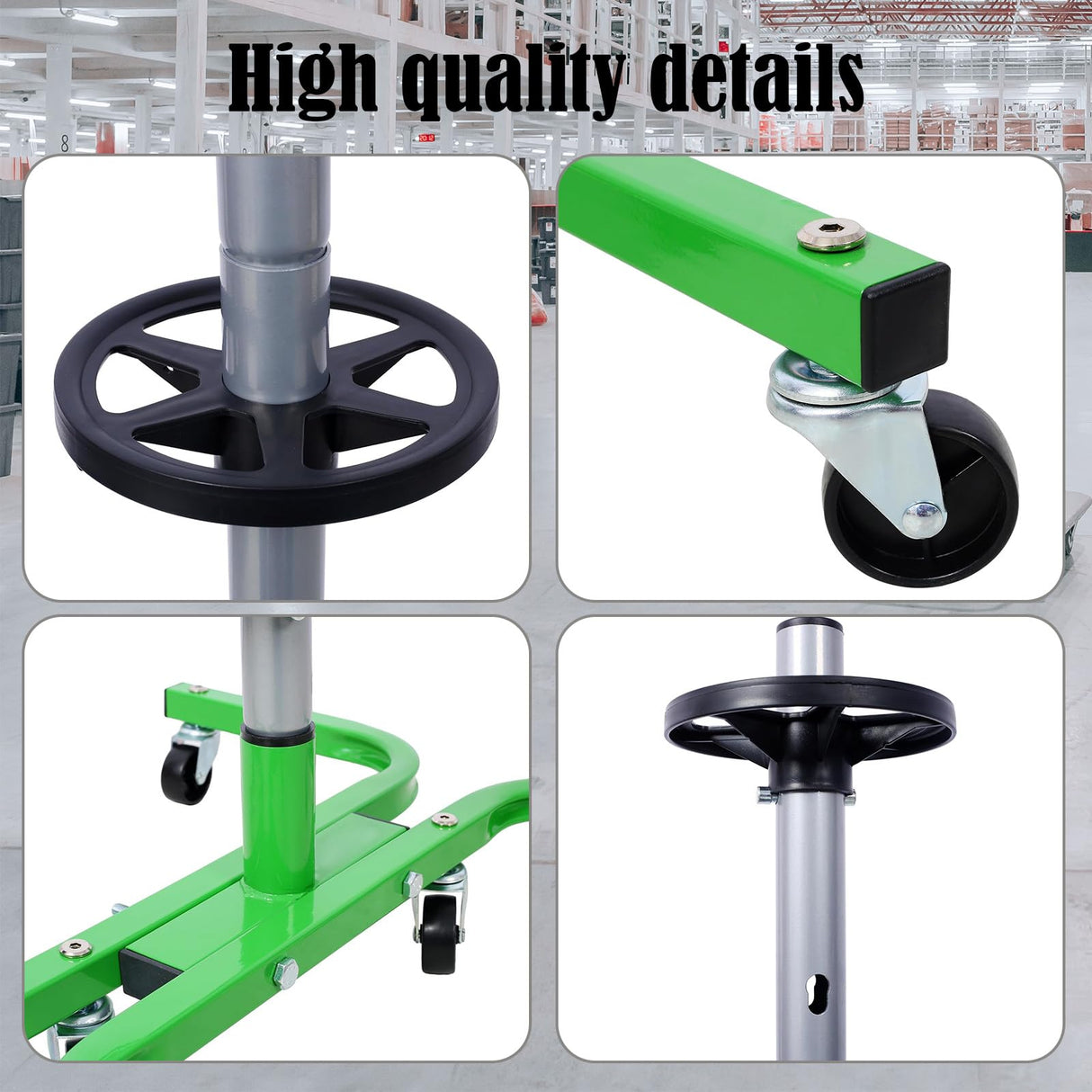 Uyapsen Green Heavy Duty Tire Storage Stand with Wheels - 275lbs Garage Organizer, Spare Tire Mount Rack for Truck & SUV w/6 Swivel Casters, Space-Saving Garage Storage System Uyapsen