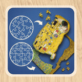 Trefl The Kiss - Gustav Klimt 200 Jigsaw Puzzle Wood Craft Irregular Shapes, 5 Special Puzzles, Famous Paintings and Artists, Creative Fun for Adults and Children from 9 Years Old Trefl