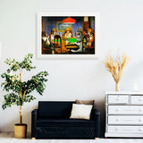 500 Pieces Jigsaw Puzzles for Adults Wooden Jigsaw Puzzle 500 Piece Adult Puzzle Children, Dogs Playing Poker Puzzles DIY Home Decor Wall Art Game Toy Gift for Family Dad Mom Wife Friends, 20.5x15In najiaxiaowu