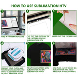 HTVRONT Sublimation HTV for Dark/Light Fabric - Matte Sublimation Vinyl 12" X 10FT for T-Shirts - Work Together with Sublimation Paper, Sublimation Ink and Heat Press HTVRONT