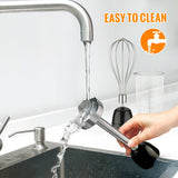 Immersion Blender Handheld, 1100W 5-in-1 Multi-Purpose Hand Blender, 12-Speed Stick Blender, 600ml Beaker, 500ml Chopper, Egg Whisk, Milk Frother, Black MOOKA FAMILY