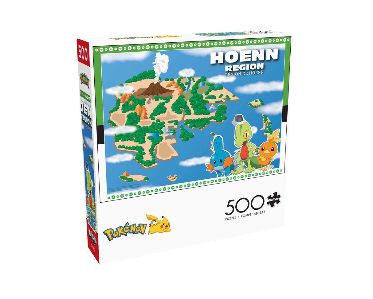 Buffalo Games - Pokemon- Hoenn Region - 500 Piece Jigsaw Puzzle for Adults -Challenging Puzzle Perfect for Game Nights - Finished Size is 21.25 x 15.00 Buffalo Games