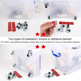 Luxinika Mini Caster Wheels 0.5 Inch Low Profile Swivel Small Casters, Steel Top Plate, Self Adhesive Little Nylon Rolling Wheels for Furniture, Small Appliances, Toy Cart Storage Box & Bins 8 Pack Luxinika