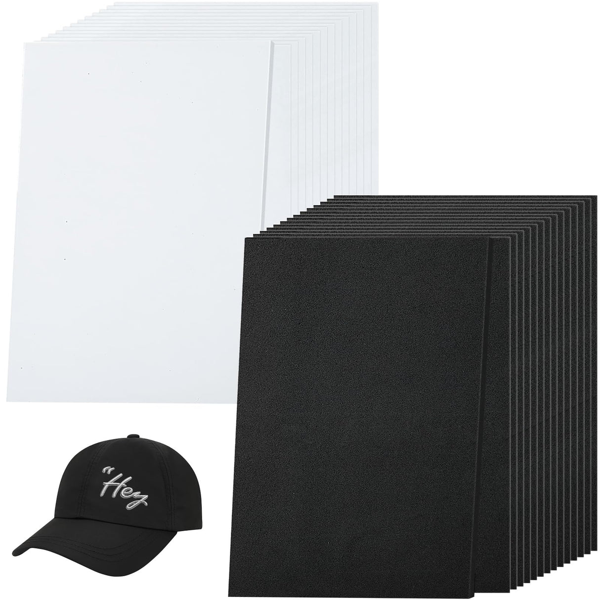 30 Pcs 3mm Thick Embroidery Foam 6 x 9 Inch EVA Foam Sheets High Density 3D Embroidery Craft Foam for 3D Embroidery Arts Crafts DIY Projects Hand Sewing Quilting Hats Cosplay Costumes CIEOVO