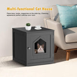Cat Litter Box Enclosure Hidden Kitty Litter Box Furniture Indoor Cat Box Cabinet House Side Table Nightstand Washroom (Black) Nova Microdermabrasion