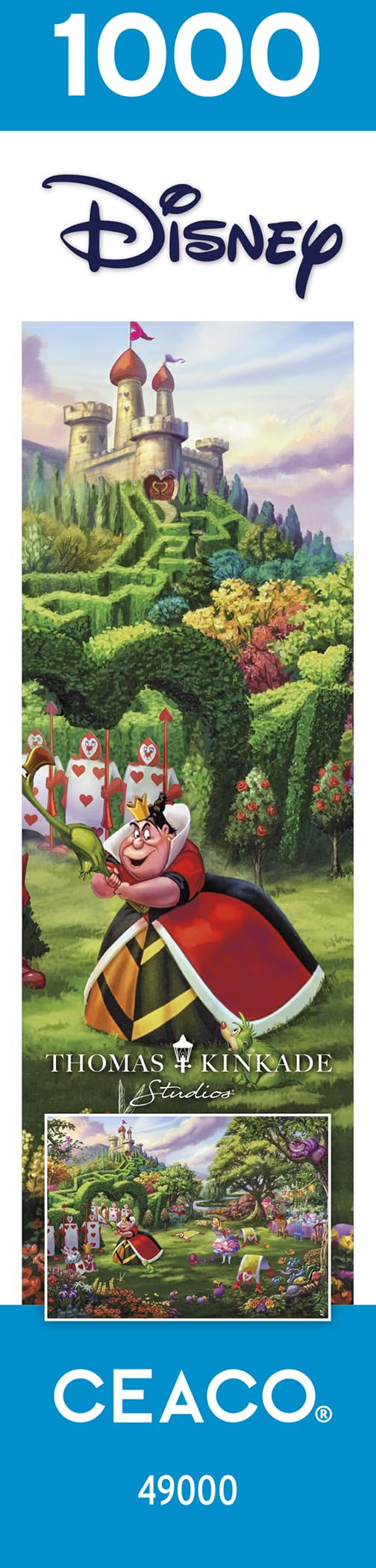 Ceaco - Thomas Kinkade - Disney - Queen of Hearts - 1000 Piece Jigsaw Puzzle Ceaco