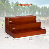 AGJIDSO Liquor Bar Bottle Display Shelf, 3 Tier Solid Wood Liquor Bottle Stand, Bar Liquor Shelves for Home, Bar, Kitchen AGJIDSO