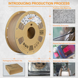 OVERTURE Rock PLA Filament 1.75mm, Marble PLA 3D Printer Filament 1kg Spool (2.2lbs), Dimensional Accuracy +/- 0.02 mm, Fit Most FDM Printer (Sedimentary Rock) OVERTURE