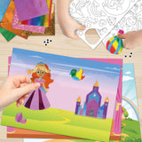 AWHETIE Princess Foil Art for Kids,No Mess Creative Activity Toys Art and Crafts for Kids,Birthday Gifts Crafts for Girls&Boys Ages 4, 5, 6, 7, 8, 9 (Princess) AWHETIE