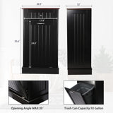 TOLEAD Tilt Out Trash Cabinet Free Standing 10 Gallon Recycling Trash Can Cabinet for Farmhouse Kitchen,Living Room, Dining Room, Black TOLEAD