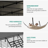 YITAHOME Cat Cage Indoor Large with Storage Cube DIY Outdoor Cat Enclosures Metal Cat Playpen with Hammock Platforms for 1-4 Cats 5 Tiers Cat Kennel Catio YITAHOME