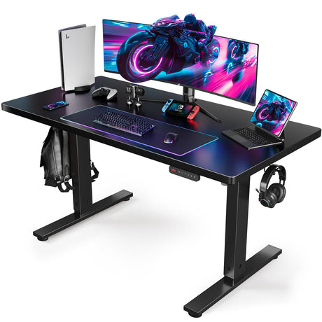 SIAGO Electric Standing Desk Adjustable - 48 x 24 Inch Sit Stand up Desk with Cable Management - 3 Memory Preset Adjustable Height Desk Computer Home Office Desk SIAGO