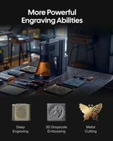 LaserPecker LP5 20W Fiber & Diode Dual Laser Engraver, 10X Faster 0.0027mm Precision for Metal/Wood/Jewelry, Portable 6kg Laser Cutter for Instant Store Customization, 3D Grayscale Engraving Machine LaserPecker