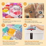 WSLWXSHM Diamond Art Painting Kits for Adults Dog and Cat, Animal Round Full Drill Diamond Art Kits, 5D DIY Paint with Diamonds Crafts for Home Wall Decoration Gifts 12×12Inch, Flower WSLWXSHM