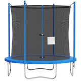 8FT Trampoline with Safety Enclosure Net Combo Bounce Jump Outdoor Fitness Trampoline PVC Spring Cover Padding for Kids FDW