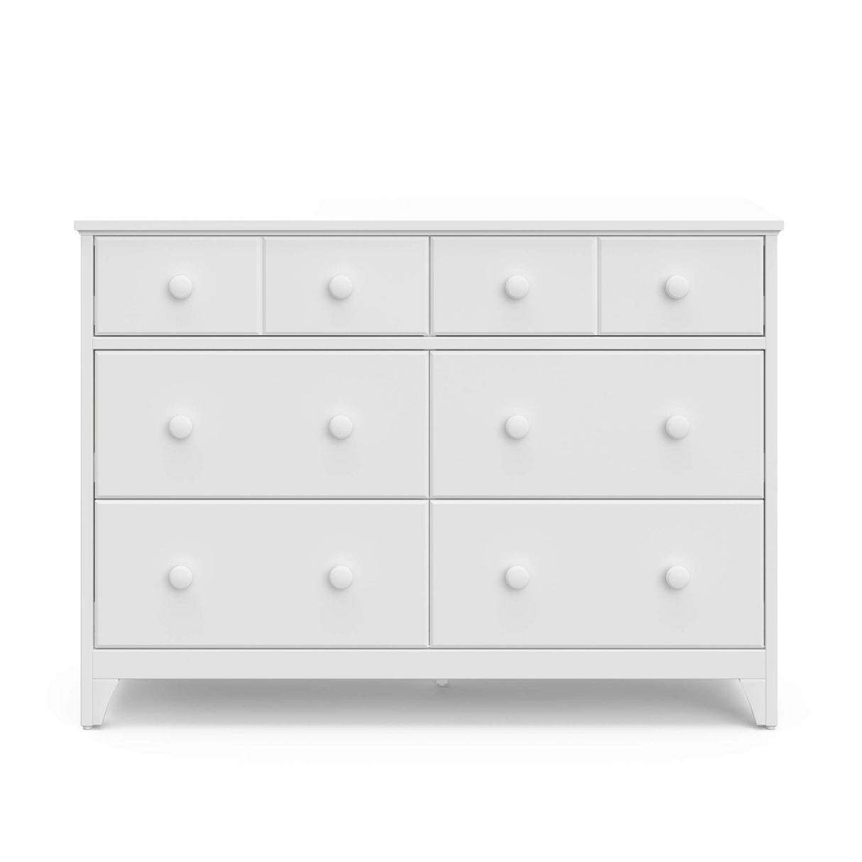 Storkcraft Moss 6 Drawer Dresser (White) – GREENGUARD Gold Certified Nursery Dresser, Safety-Focused Interlocking Drawer System, Chest of Drawers for Bedroom, Wood Craftsmanship Storkcraft