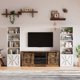 MXV 6 Tier 71" Tall Wooden Bookshelf&Bookcase with Doors, Storage Shelves Organizer, Floor Standing Modern Display Cabinet Shelves, Home Decor Furniture for Home Office, Living Room, Bedroom, White MXV