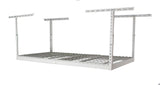 SafeRacks Overhead Garage Storage Rack - Heavy Duty Racks for Garage with 400 lb Capacity, Easy Garage Shelving, Adjustable Storage Rack, Ceiling Mount Storage Shelves 3x6 White (12"-21") SafeRacks