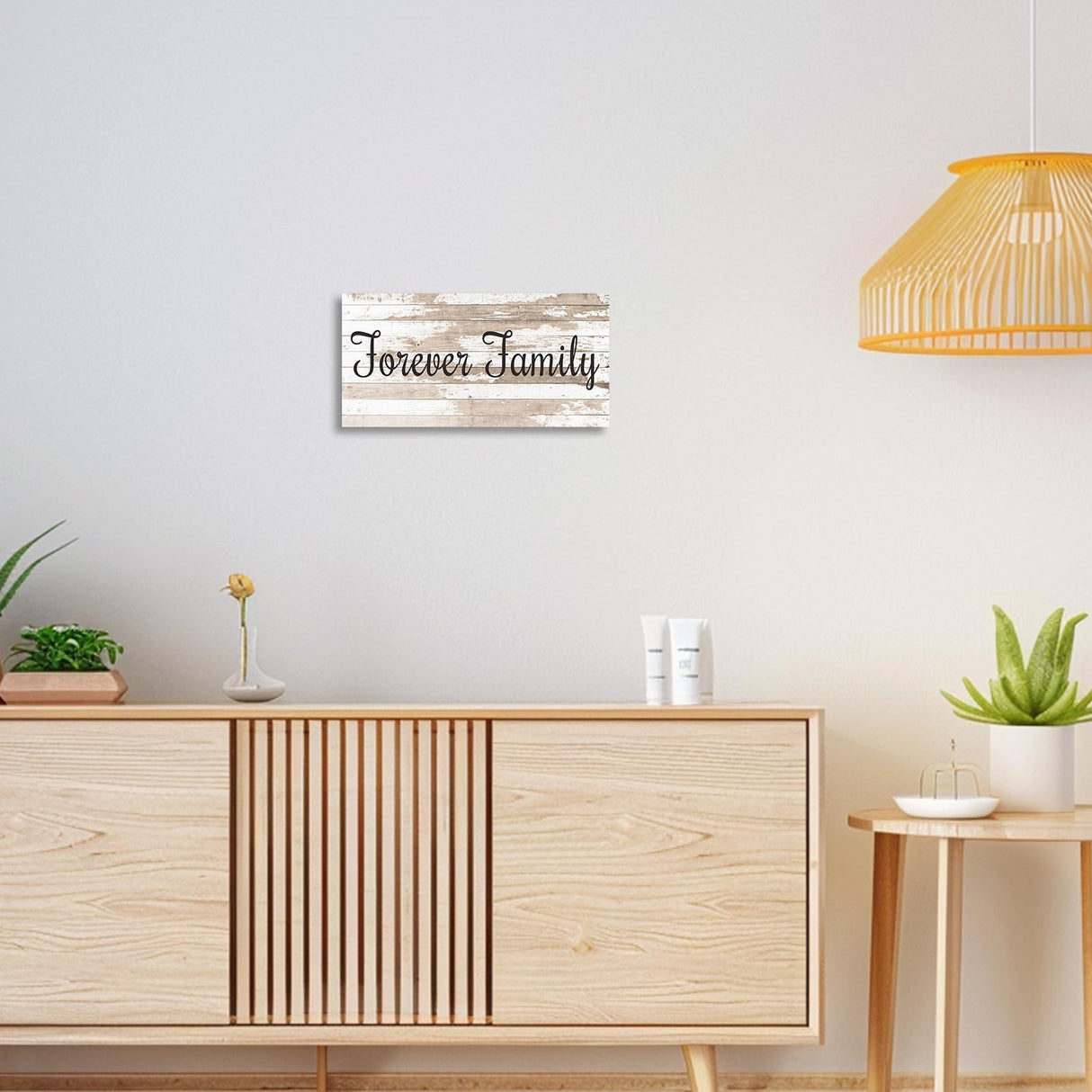 CHAOSETKEN Custom Text Sign Wall Art Personalized Family Quote Wall Decor Family Sign Canvas Prints Customized Wood Text Quote Pictures Rustic Farmhouse Decor Framed (12L x 6W) CHAOSETKEN