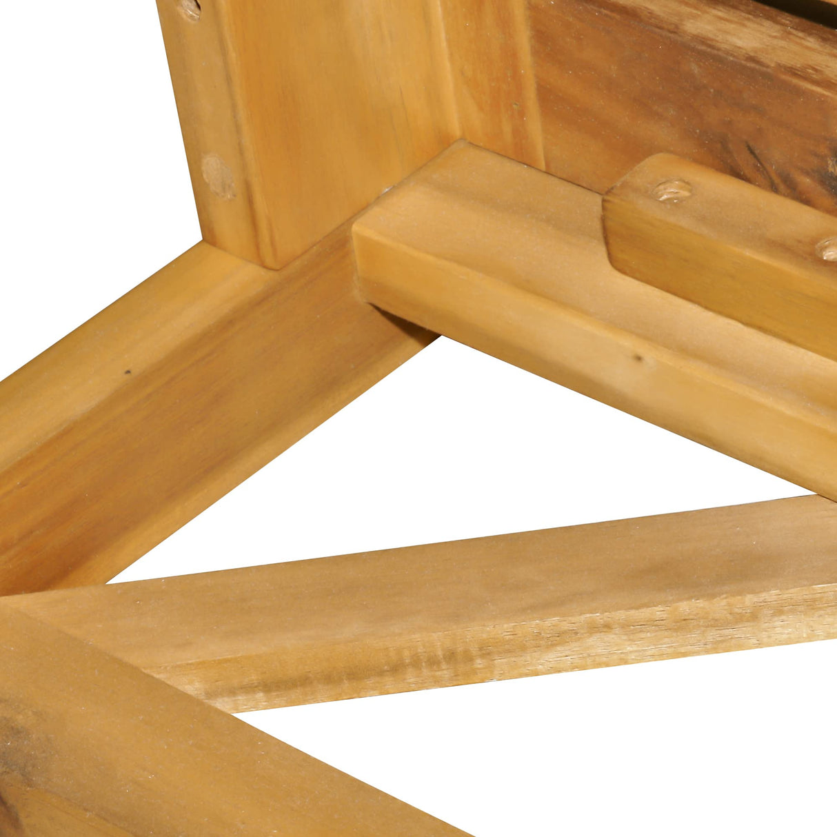 Outsunny 6 Piece Wood Patio Furniture Set, Outdoor Sectional Sofa with Cushions and Coffee Table, Acacia Wood Conversation Set Couch, Cream White Outsunny