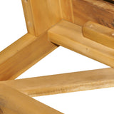 Outsunny 6 Piece Wood Patio Furniture Set, Outdoor Sectional Sofa with Cushions and Coffee Table, Acacia Wood Conversation Set Couch, Cream White Outsunny