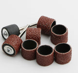 50pcs Sanding Drum Bands 40 Grit with 5pcs Sanding Mandrel Kit Rotary Nail Drill Tool 1/2 Inch Newzoll