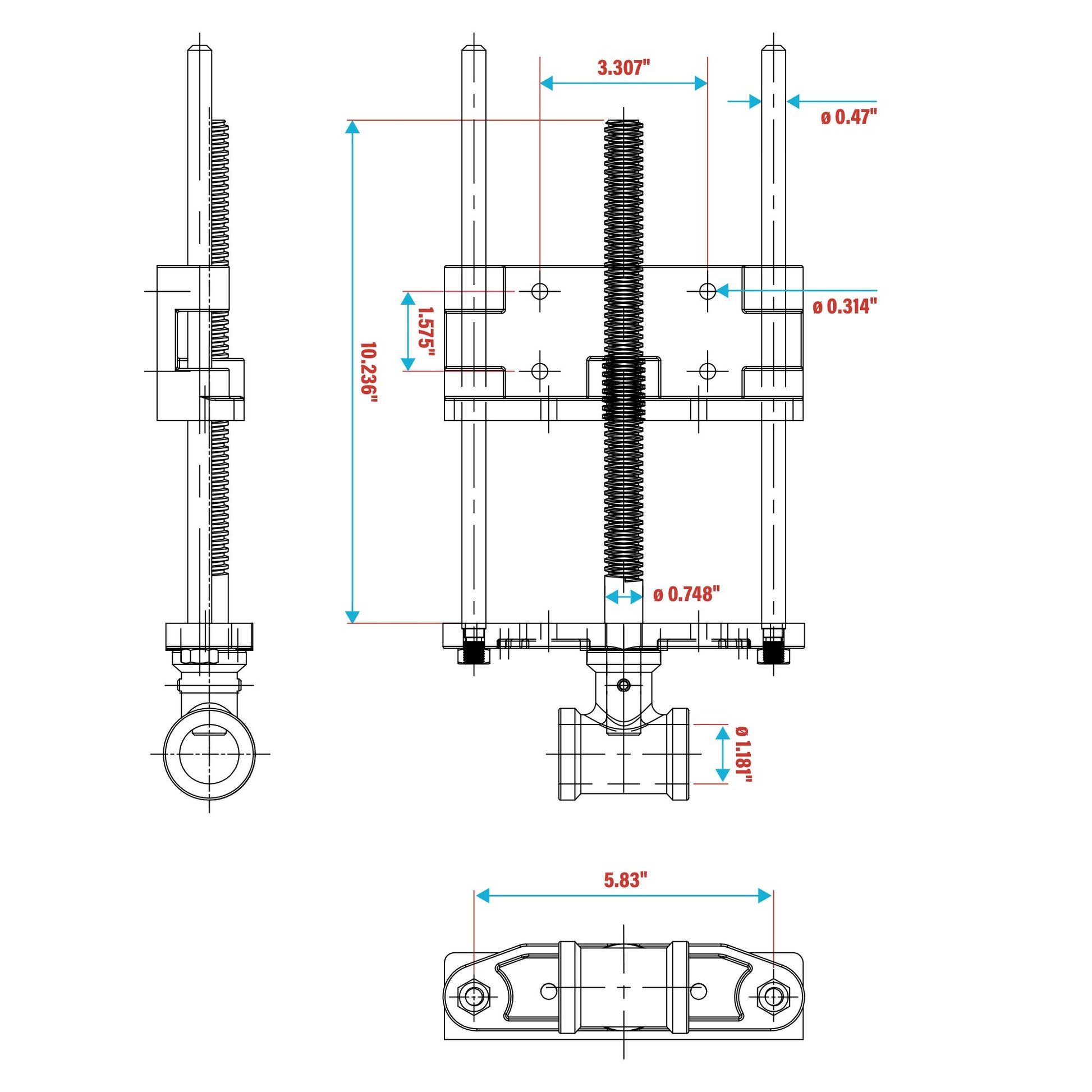 Groz 7-inch Woodworking Front Vise | Cast Iron Body and Socket | Quality Wood Handle | Exceptionally Sturdy | Perfect for Professional Craftsmen and Woodwork Studios (39020) - WoodArtSupply