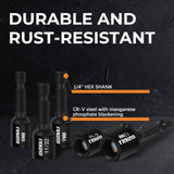 LOZAGU 17PCS Magnetic Nut Driver Set | SAE and Metric | Premium Impact Power Hex Nut Driver Drill Bit Master Kit | 1/4 Inch Hex Shank | Cr-V Steel (17PCS Magnetic Nut Driver (Short)) LOZAGU