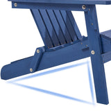 Yaheetech Folding Adirondack Chair Set of 4 Outdoor, 300LBS Solid Wood Garden Chair Weather Resistant, Fire Pit Lounge Chairs for Garden/Yard/Patio/Lawn, Blue Yaheetech