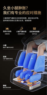 AI Smart Massage Chair, Zero Gravity, Full Body Airbag System, LED Touch Screen, Bluetooth Speakers, 3-Year Service, Black Generic