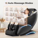 TLIFE Massage Chair Full Body, 160°Zero Gravity Recliner with Body Scan, 50" SL-Track Shiatsu Massage Chair, Fixed Point Massage, Foot Rollers, 12 Auto Modes, Deep Yoga Stretch, Heating, Black TLIFE