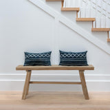 Wnutrees 39" Farmhouse Wood Bench, Rustic Solid Wood Dining Room & Entryway Bench Seat for Indoors, Easy Assembly, Natural Wnutrees